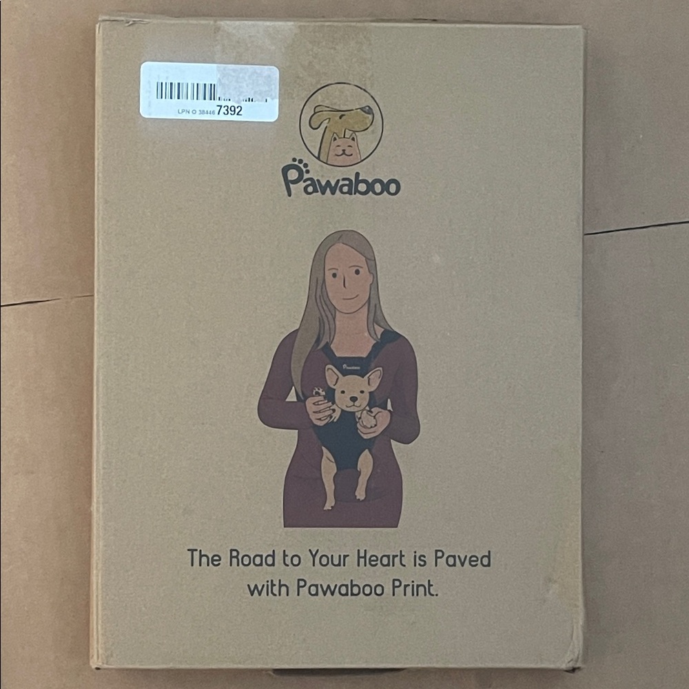 Pawaboo adjustable Black pet backpack designed for dogs cats pet Size M